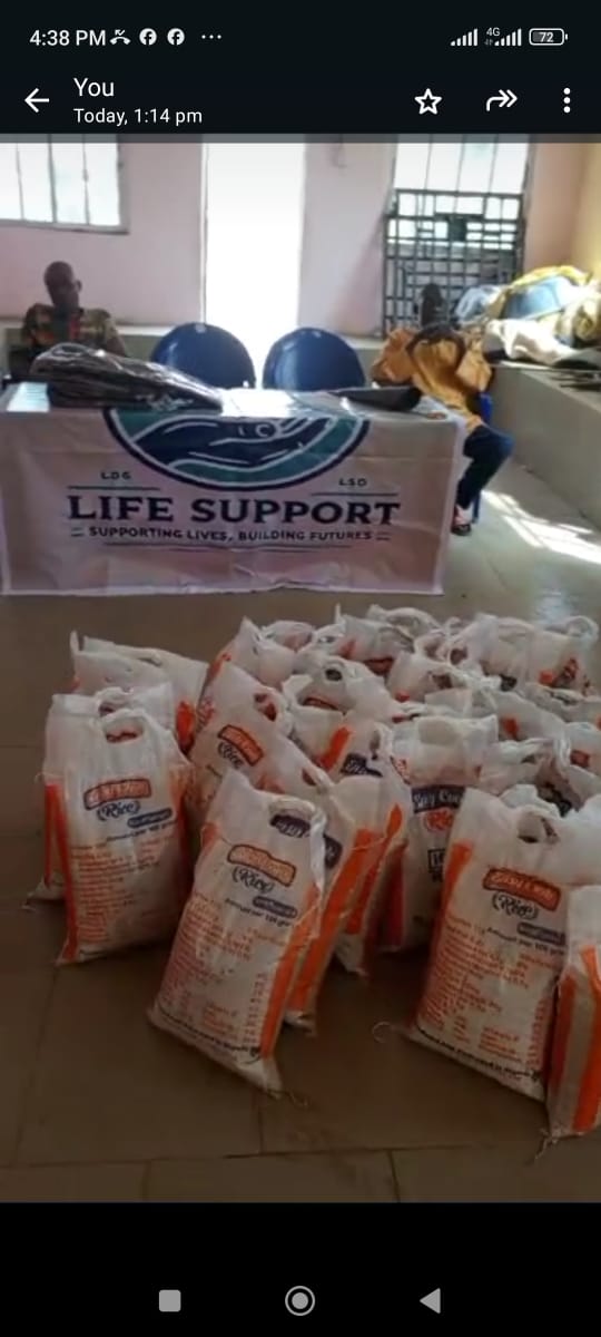 Relief items prepared for outreach